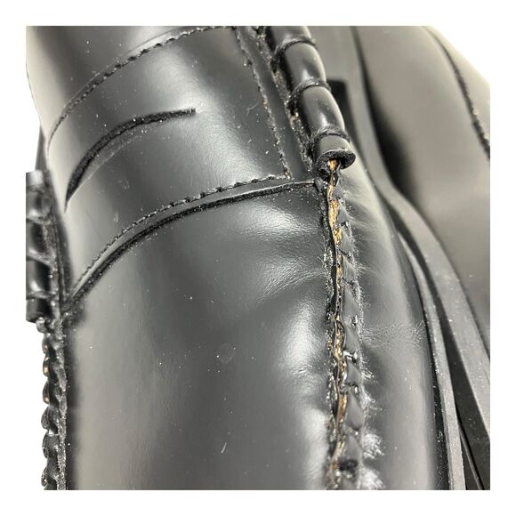 J Crew Camden Penny Loafers Mens 10.5 Black Leather Career Wedding Shoes AV166 main image 5
